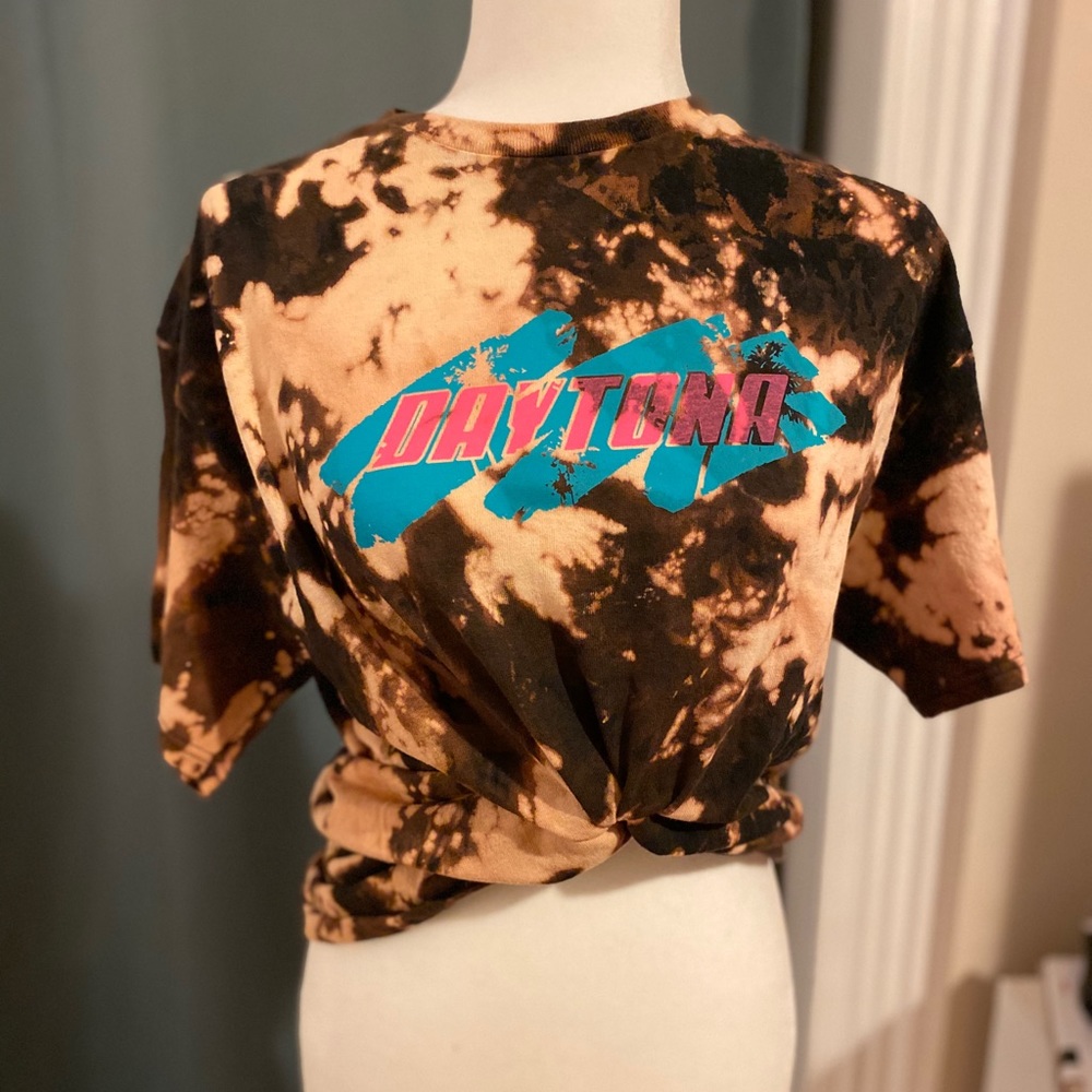 Custom Bleach Dye Daytona Tee